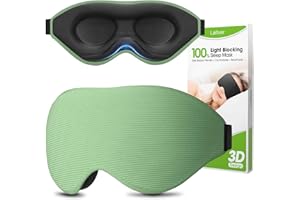 Laitver Mascherina per Dormire 3D per Uomini e Donne, Innovativa Mascherina Maschera Occhi per Dormire per Dorme sul Fianco, Bloccare la Luce, Super Morbido, Traspirante per Sonno, Pisolino, Viaggi