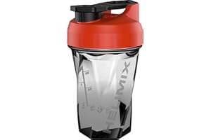 HELIMIX 2.0 Vortex Protein Shaker, 500 ml (20 oz) - Gourde Portable et Étanche pour Boissons Protéinées & Smoothies, Sans Bille, Compatible Lave-Vaisselle