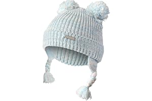 Socksmad Girls Kids Heat Machine Warm Winter Knitted Thermal Ear Flaps Double Bobble Hat