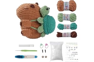 Lifemaison Schwein Einsteiger Häkelset für Anfänger mit kinderleichtem Garn,Hilfsmitteln & Schritt-für-Schritt Videoanleitung,Capybara Häkel-Starterset,für Erwachsene Kinder Geschenk DIY-Handarbeiten