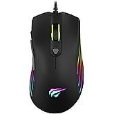 Havit Gamenote Gamer Mouse, RGB, 800-1600-2400-3200 DPI, USB, MS1002