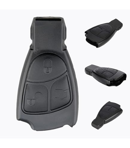 Estuche O Carcasa Para Llavero Remoto Inteligente De 3 Botones – Mercedes-Benz – Con Logotipo – FOBTRONICS