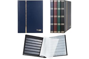 PROPHILA COLLECTION Prophila album pour timbres, 32 pages, intérieur noir (couv. Bleu)