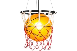 ZTTECH Lampadario Creativo a Tema Basket con Altezza Regolabile in Acrilico E27 Ideale per Cameretta Sala Giochi Bar Camera da Letto e Caffè