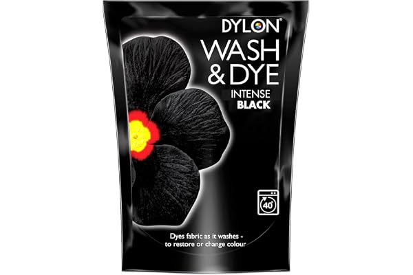 Dylon Teinture textile Wash & Dye pour vêtements et tissus d'ameublement - Noir intense