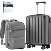 COOLIFE Cabin Suitcase 55 x 40 x 20 cm for Ryanair Airplane, Carry-on, Cabin Luggage, Hard Case with TSA Lock and 4 Twin Whee