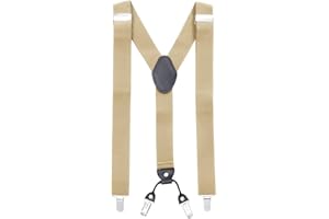 MASADA Bretelles pour hommes Clips robustes 3,5 cm de large jusqu'à 195 cm de hauteur