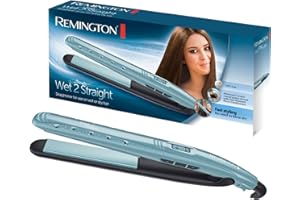 Remington Lisseur Cheveux [Lissage sur cheveux mouillés ou sec] Wet2Straight (Lisse & sèche en 1 seul passage, Résultat salon longue tenue, Céramique, Soin anti-frizz) Fer à Lisser S7300