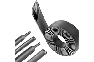 ZephyrCraft Schrumpfschlauch Set - 4:1-Wärmeschrumpfschlauch mit Kleber, Ø16mm & 3m Länge, Schwarz, Wasserdicht & Isolierend, Verwendet für Kabelverbindungen, Marineanwendungen