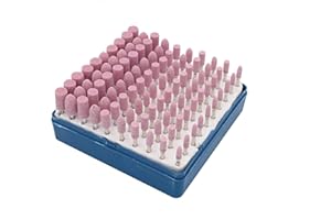 NIUPIKA Cnmade - Set di punte abrasive montate per molatura, 100 pezzi, con codolo da 3 mm, accessori per levigatura compatibili con trapani a rotazione Dremel