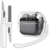 EWEC Samsung Galaxy Buds3 / Galaxy Buds3 Pro ve Galaxy Buds3 FE Uyumlu Şeffaf Premium Kulaklık Kılıfı, Silikon Kulaklık İpi v