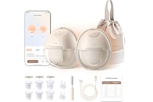 ‎EUFY SECURITY eufy Tragbare Milchpumpe mit Wärmefunktion S1, Branchenführende HeatFlow-Technologie, App-gesteuertes OptiRhythm, Klinische Saugkraft, Auslaufsicher, Freihändig, Schlank & Leise, Diskret im BH