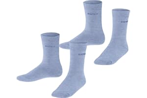 ESPRIT mixte enfant Foot Logo 2-Pack chaussettes respirantes durables biologiques coton renforcées douces couture plate aux orteils unies pour vie quotidienne et école multipack lot de 2 paires