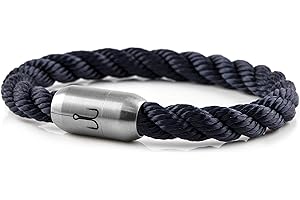 Fischers Fritze Armband Segeltau Makrele marineblau gedreht - Handgemacht im Geschenkkarton I Maritim & Wasserfest