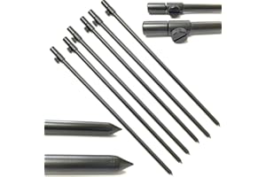 LIDSTERS FISHING SUPPLIES 6 x 50-90cm Black Carp Coarse Aluminium BankSticks Bank Sticks Fishing Lidsters