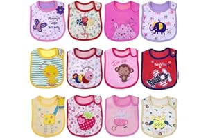 Yafane Baberos Impermeables Baberos Bebé para Niños Niñas Unisex Bandana Bebe Algodón Absorbente 3-24 meses