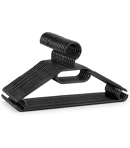 IKEA Spruttig leichte Kleiderbügel aus Kunststoff, 39 cm, Schwarz, 30 Stück Küche, Haushalt & Wohnen