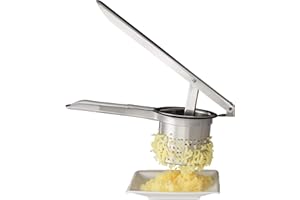 Relaxdays Presse-purée presse-légumes fruits bébé pâtes spätzle pomme de terre en inox acier inoxydable, argenté