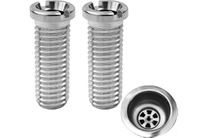 RIVIEVAL 35mm M12 Stainless Steel Hollow Screw for Kitchen Sink Strainer Basket Valve Drain Fittings(2PCS)