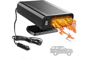 SHOWVIGOR Calefactor Coche, Portátil Calefactor 12v, Ventilador de Calefacción o Enfriamiento Rápido de 2 en 1, Ventilador de Calentador de Parabrisas de Automóviles Adecuado para Todos los Automóviles