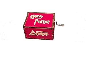 Caaju Harry Potter - Caja de música clásica con manivela, regalo de cumpleaños para niñas, niños, amigos, familia, Harry Potter i Solemnly Swear That i am Sound Box (rojo)