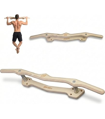 MEGA Pull-up Bar Sterk, Houten, Verwijderbaar, in het deurkozijn, breedte - max. 145 cm, naturel - België