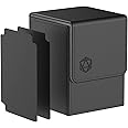 Pulchra Card Deck Box, Cards Storage Case, Deck Boxes for MTG YGO TCG Card, with 2 Dividers per Holder, Large Size Holds up to 100+ Cards (Dice Design,Black)