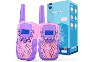 Bakoherp Toys Walkie Talkie Kids for 3-12 Years Old, Walky Talky 3 Miles Long Distance 2 Way Radio Toys with Belt Clip and Flashlight, Birthday Gifts Toys for Outside Travel, Game and Party Idea