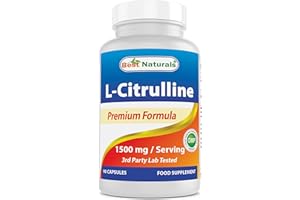 Best Naturals L-Citrulline Capsules - 1500mg/Serving - Non-GMO - Gluten Free - 90 Capsules (90 Count (Pack of 1))
