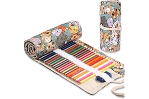 COYUN 1 x 72 fori, custodia a matita arrotolata, astuccio con 72 scomparti per artisti e schizzi