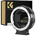 K&F Concept EF to EOS R Adapter, Auto Focus EF EF-S Lens to RF Mount Adapter with Removable Tripod Mount Compatible with Canon EF EF-S EOS RP R R6 R5 Cameras