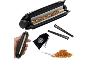 CENSUOBOB 110 mm Joint tokarka, przenośna hulajnoga do papierosów, ręczna maszynka do papierosów, akcesoria do papierosów, z 2 rurami do przechowywania papierosów i 1 torbą do przechowywania papierosów
