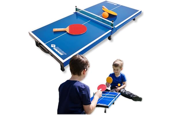 Donic-Schildkröt Mini Table de Ping-Pong, avec 2 Raquettes et 1 Balle, Pliable dans Une Mallette, 838576