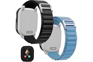 SNYEEST Pack of 2 Alpine Loop Compatible with Xplora X6 Bracelet, Textile Stretch Rugged G-Hook Nylon Sport Replacement Bracelets for X6 Play Boys Girls