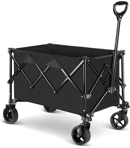 Borsa pieghevole per vagone impermeabile in tessuto Oxford di ricambio, borsa portaoggetti per carrello da giardino, campeggio, spiaggia, picnic, grigio, cachi, 85 x 43 x 26 cm