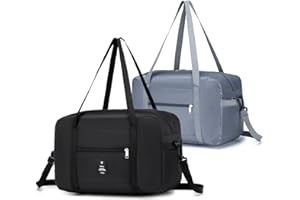 BKAZV 2X Ryanair Handgepäck 40x20x25 Faltbar Reisetasche Weekender Handtasche Wasserdichtes Nylon Handgepäck Tasche Sporttasche Klein Koffer Handgepäck für Flug/Camping