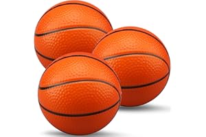 LNCOJOLM 13CM Mini Foam Basketball Replacement Ball for indoor Basketball Hoop, Orange Silent Soft Squeeze Stress Toy Quiet Bouncy Ball Toy for Kids Toddler Beach Pool Indoor Outdoor