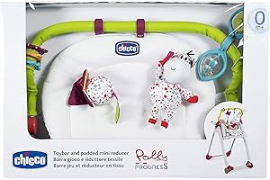 Chicco Trousse 0+; Ensemble composé d'une barre de jeu et d'un réducteur textile, adapté aux chaises hautes Chicco Polly Progres5 et Polly2Start