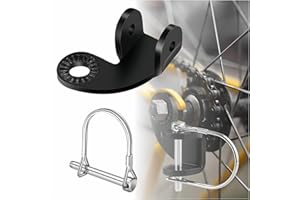 SHINETEC Attache de Remorque pour Vélo - Accouplement en Acier 12,2 mm Compatible avec Burley Bee & Modèles Anciens, Fonctionne avec Freins à Disque (90°)