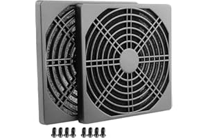 S SIENOC - Tapa de ranura PCI con tornillo y tapa de ventilador (2 cajas de filtración, 120 x 120 mm, negro)