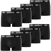 UMBRO Men's Boxer Briefs, 100% Cotton, Men's Underwear, Ventilated Mesh, Natural (Lot of 8)