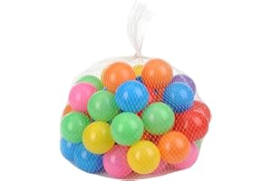 RENYWOSI Ball Pit Balls 50 - Thick Balls Balls For Kids, Soft Plastiic Balls Reusable Colorful Toy Balls With Mesh Bag, Crush Proof Balls Pit Balls House Tents