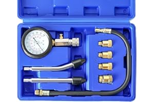 DASBET Petrol Gas Engine Cylinder Compression Tester 0-300 PSI Fuel Cylinder Pressure Gauge for Petrol Gas Engine Automotive Tool Gauge for Cars Motorcycles