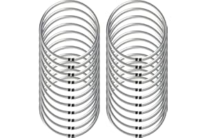 TIESOME 20 anelli in metallo per fai da te, 5 cm, anelli argentati, decorativi per acchiappasogni, macramè, tecnica di avvolgimento, floristica, ghirlanda nuziale