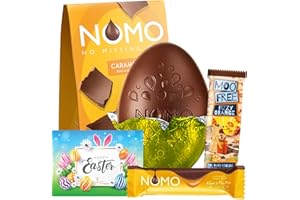 TILZ GEAR Vegan Easter Egg - Nomo Vegan Chocolate Egg - Gluten Free, Dairy Free, Egg Free Easter Eggs Chocolate Caramel & Moo Free Frizz Orange Bar (Caramel)
