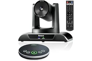 Tenveo Sistema de videoconferencia Cámara PTZ Zoom óptico AI 3X con Altavoz Bluetooth de Audio y Salida de vídeo USB3.0/HDMI para Sala de reuniones(VHD3U+M3B)