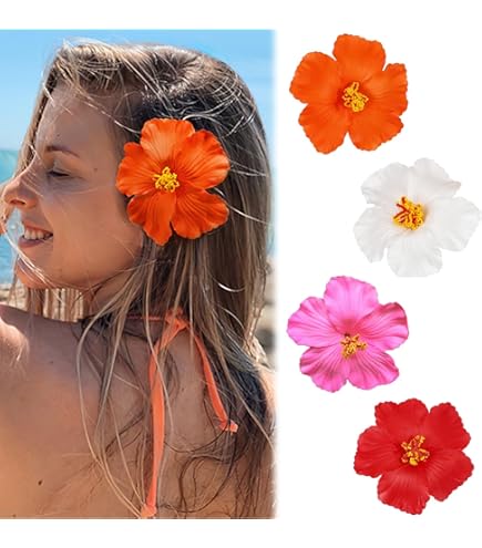 Clip Di Capelli Fiore Fiori Per Capelli Fermaglio Per Capelli A Fiore A Doppia Orchidea Per Lady Women Girls Bridal Wedding Party Hair Style Accessori 7 Pezzi - Foto 8