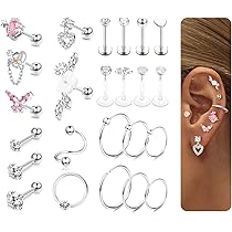 Piercing Helix E Tragus - Acciaio, Oro, Oro Rosa E Altro - Foto 4