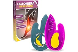 RAIV GLOBAL Talloniera in Silicone per Fascite Plantare - Talloniera per Spina Calcaneare - Talloniere in Silicone per Tallonite - Plantare per Tallonite - Fascite Plantare Donna e Uomo (Talla L (44-47))