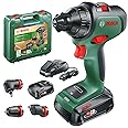 Bosch Home and Garden DIY tools 06039B5075 Cordless AdvancedDrill 18 (2X Batteries, 18 Volt System, 3 Drill attachments, in a Carrying case)